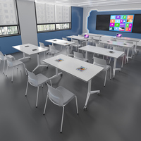 Bureau d'ordinateur pliable moderne et portable, table pliable mobile pour l'école, table de conférence pliable pour salle de formation