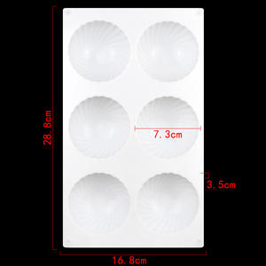 Molde de silicona reutilizable con forma de bola grande y ondas para hacer jabón DIY, pasteles, resina y pudín, de uso industrial. - Product Image 2