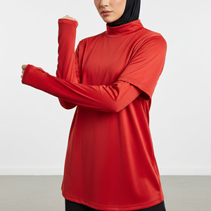 Haut de sport modeste pour femme à manches longues, idéal pour l'entraînement et le sport, de haute qualité - Grande Vente - Product Image 2
