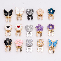 Boutons en strass, vente chaude transfrontalière, boutons de manchette amovibles, décoratifs, colorés, en forme de fleur, de papillon, nouveaux boutons de col