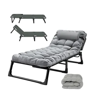 Léger randonnée Portable hauteur réglable grand pliable adultes voyage en plein air pliant Camping lit lit avec matelas