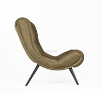Fauteuil de salon moderne en forme d'escargot, fauteuil d'appoint design, fauteuil inclinable en tissu velours, fauteuil individuel paresseux