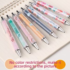 X1212 Wholesale Custom Diy Paper Insertable <b>Pens</b> Transparent Clear Tube Plastic <b>Retractable</b> Ballpoint Picture Insert <b>Pens</b> - Product Image 3