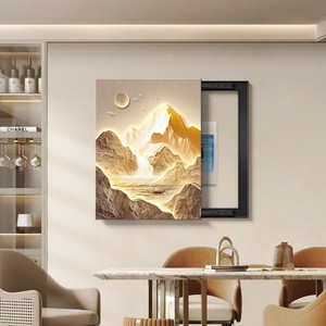 Peinture murale abstraite moderne en porcelaine cristalline de haute qualité, concept Montagne Lune personnalisé, pour la décoration de la maison et du bureau - Product Image 4