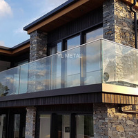 YL METAL Garde-corps en verre moderne en aluminium à profil en U robuste pour balcon et terrasse