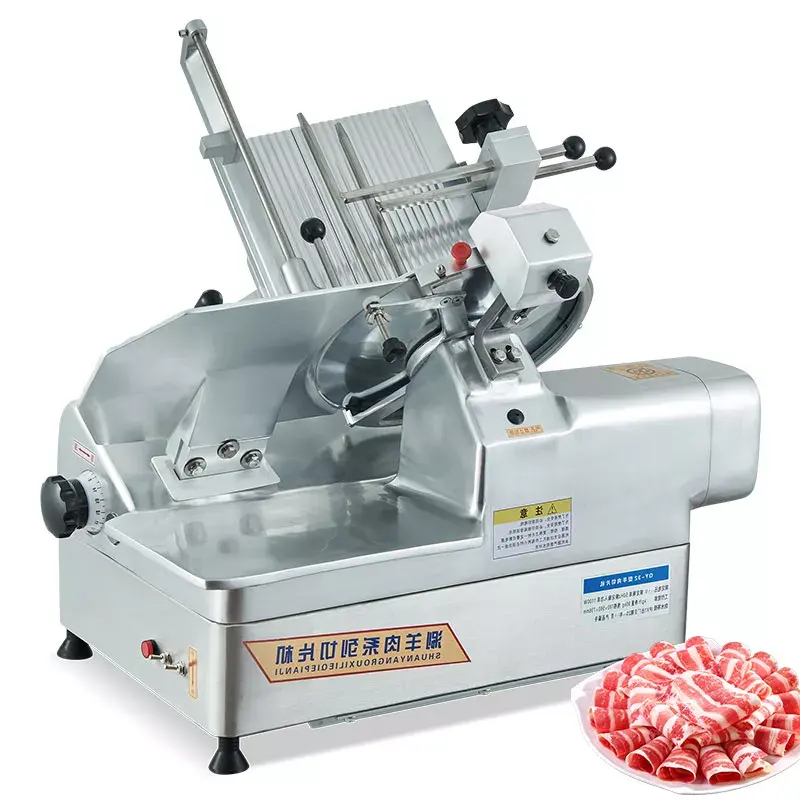 Electric automatic Industrial Beef Meat Slicer / Meat Roll Cutting Machine / Frozen Meat Slicer for sale