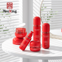 Ensemble de flacons et pots cosmétiques cylindriques en ABS personnalisés OEM/ODM pour crème pour le visage, écran solaire, lotion, sérum et autres contenants de soins de la peau