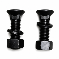 Boulon de charrue fraisé de qualité industrielle en acier au carbone zingué M6 à M16 pour le fixation des godets de chargeuse et des bandes anti-usure