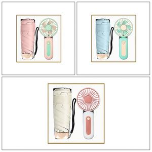 New 2 Pieces Box Wedding Favors Souvenir Umbrella and Fan <b>Gift</b> Set for Guest - Product Image 2