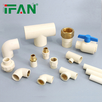 Raccord de raccordement de plomberie en PVC à installation rapide IFAN 1/2 ''-2'' raccord de tuyau en CPVC pour réservoir personnalisé