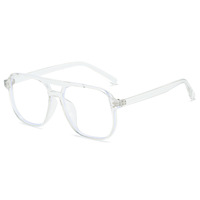 DOISYER Lunettes d'ordinateur anti-lumière bleue unisexe, monture carrée, design rétro, verres transparents, pour toutes les formes de visage