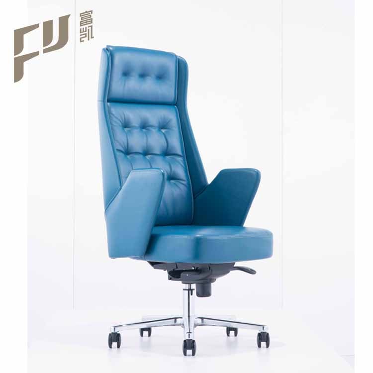 Cheap price office swivel pu leather Blue boss CEO chairs
