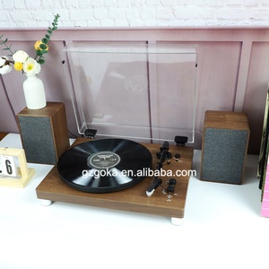 Gramophone Table cadeau article Vintage <span class=keywords><strong>Audio</strong></span> Gramophone rétro vinyle Record marron bois Gramophone tourne-disque - Product Image 5