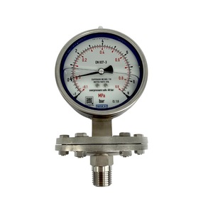 Manomètre à diaphragme Wika 100 mm 0-1,6 kPa en acier inoxydable, rempli d'huile, pour usage chimique - Product Image 4