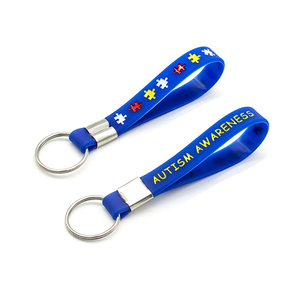 कस्टम लोगो सिलिकॉन रिस्टबैंड कीचेन अनुकूलित टिकाऊ रबर सिलिकॉन लूप कुंजी धारक कीरिंग - Product Image 4