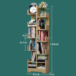 Moderno ufficio di lusso sala studio biblioteca verticale modelli industriali display legno <span class=keywords><strong>mdf</strong></span> book rack bookshelf - Product Image 6