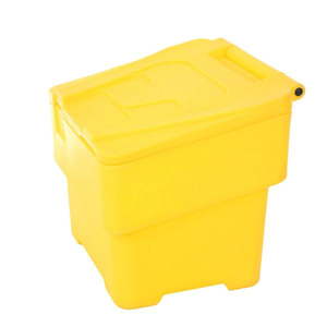 Contenedores de arena AMARILLOS, caja de pala de sal de 200 litros, contenedor de plástico de grano duradero para invierno, caja anticorrosión de arena, caja de residuos médicos - Product Image 6