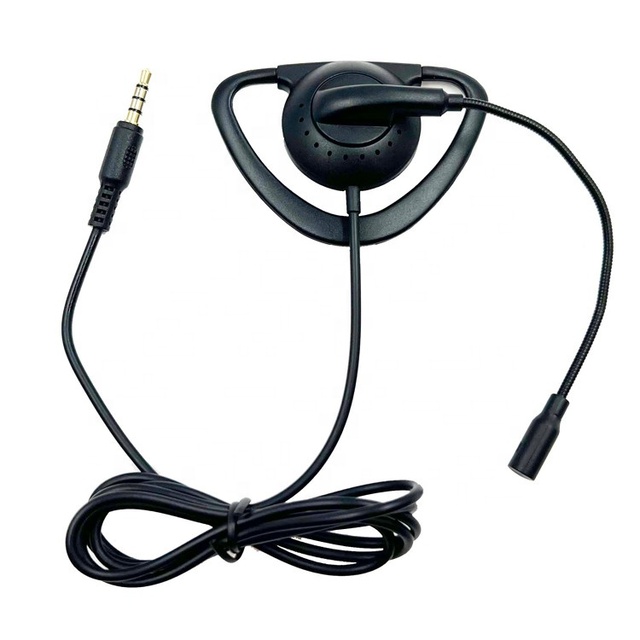 2023 Portable Single Ear Earhook Headset In-ear Tour Guide Earbuds Noise Cancelling Single Earphone with Mic