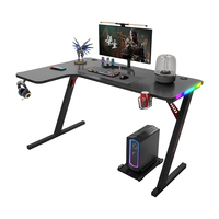 Bureau d'ordinateur convertible minimaliste en métal blanc avec soudure sans joint et coins de sécurité arrondis pour le gaming