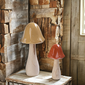 Autunno decorazione per la casa nuovo Design in ceramica a forma di fungo smaltato con motivo per la decorazione di interni - Product Image 2