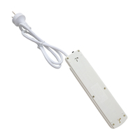 Tian Tai, enchufe de tira de alimentación de 4 enchufes, Material de goma SJTW certificado SAA de alta calidad, cable de extensión de interruptor de ordenador IEC para el hogar