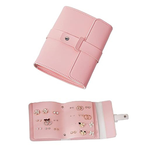 Wholesale Small Travel Jewelry Box Pu Leather <b>Jewellery</b> Organizer Portable <b>Storage</b> Case 16x14x3cm Magnetic Snap - Product Image 1