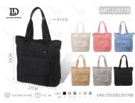 Borsa tote impermeabile in tessuto Oxford, colore unico, decorazione con lettere, uso quotidiano, tutte le stagioni - Product Image 3