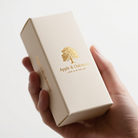 Carte en papier kraft de luxe pour boîtes de parfum cosmétiques gaufrage personnalisé en feuille d'or marque de beauté matériaux promotionnels recyclés