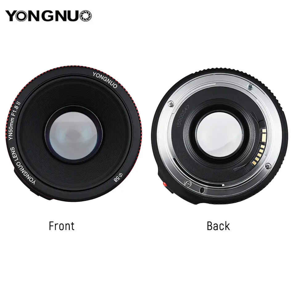 Yongnuo YN50mm F1.8 Ii Grote Diafragma Autofocus Lens 50Mm F1.8 Lens Voor Canon 100d 650d 5d 77d 1000d 60D