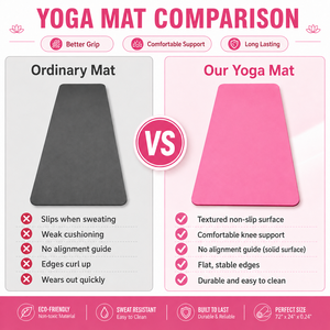 Tapete de <span class=keywords><strong>Yoga</strong></span> de PU Absorbente de Sudor con Correa de Transporte Ajustable para <span class=keywords><strong>Bikram</strong></span> <span class=keywords><strong>Yoga</strong></span> y Entrenamiento en Gimnasio, 4mm - Product Image 2