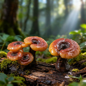 Miniature de champignon Reishi en résine pour bricolage, décoration de jardin féerique, paysage, bonsaï, artisanat, <span class=keywords><strong>figurines</strong></span> de champignons miniatures - Product Image 2