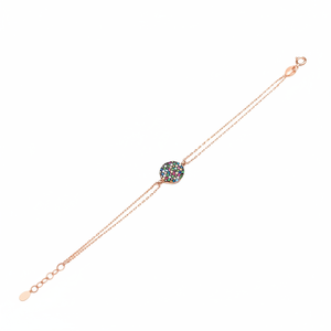 Mix Stone <b>Bracelet</b> Round Shape <b>Charm</b> Wholesale Turkish 925 Sterling <b>Silver</b> Jewelry Trendy Fashion for Woman - Product Image 2