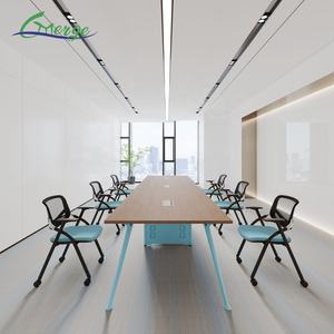 Tavolo Lungo Moderno in Ferro Estensibile Modulare per 2 4 6 8 Persone per Ufficio Commerciale Riunioni Conferenze Formazione - Product Image 2