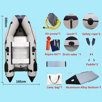 Bote Inflable Deportivo MC360-6 de 3.6 m (11.8 pies), Estable, de PVC, para Rescate y Pesca en el Mar, con Proceso de Soldadura Térmica