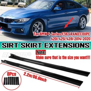 Extensiones de faldones laterales de 2.2m, separadores de parachoques y difusores para BMW Serie 4 F36 GRAND COUPE 420i 425i 428i 2014-2020 - Product Image 1
