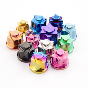 Écrou hexagonal fermé <span class=keywords><strong>en</strong></span> alliage de titane CNC pour amortisseur de moto TMJ M6/M8/M12/M14/M16, axe mâle - Product Image 1