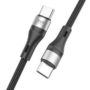 Câble <span class=keywords><strong>de</strong></span> charge rapide type C tressé en alliage d'aluminium PD 60w Charge rapide type C vers C pour Samsung - Product Image 1