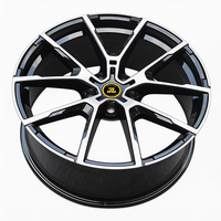 JZ Meilleures ventes Jante forgée à double rayon 17 19 20 22 pouces 5x114.3 5x120 5x112 Noir à lèvre polie pour Audi A3 A4 S4 S5
