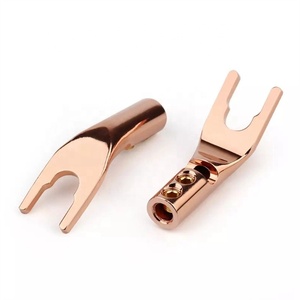 Connecteur de câble de haut-parleur en cuivre plaqué CNC de précision en forme de U/Y, pièces usinées CNC de précision - Product Image 2