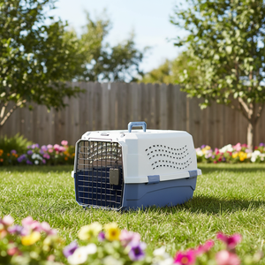 Nueva Caja de Transporte para Mascotas, de Plástico, con Cierre de Botón, Portátil, para Animales Pequeños, Perros, para Transportar en el Auto - Product Image 1