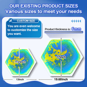 33cm Unisex Autistic Sensorial Gel Piso Lava Mat Líquido Educacional Tile alívio para o Stress & Ansiedade para 5-7 Anos - Product Image 4