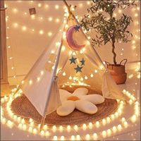 Lampu String Globe Tahan Air Lampu Peri Berkelap-kelip untuk Dekorasi Dalam & Luar Ruangan, Kamar Tidur, Pernikahan, Natal, Berkemah