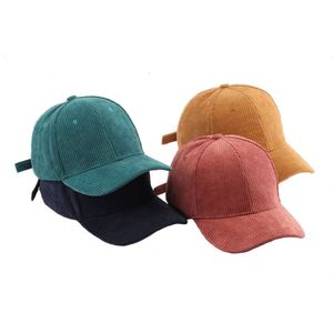 Gorro Deportivo de Pana para Mujer, Color Sólido, con Visera Curva, para Otoño e Invierno, Gorra de Béisbol Cálida para Actividades al Aire Libre - Product Image 1