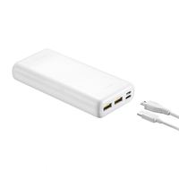 Batterie externe Wopow PQ20 Li-Polymère, charge rapide Qualcomm QC3.0, 20000mAh, 3 ports USB, Type-C, Micro USB, sortie 20W, LED