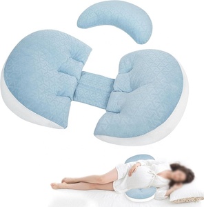 <span class=keywords><strong>Almohada</strong></span> de <span class=keywords><strong>Embarazo</strong></span> Ajustable de Espuma Viscoelástica con Funda Extraíble Antibacteriana para Soporte de Vientre, Cuello y Piernas - Product Image 4