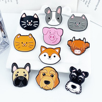 Insignes de broche en métal plaqué émail de revers d'animal de cadeau d'artisanat de prix bas fait sur commande d'usine pour le chapeau de vêtements