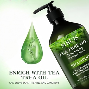 Shampooing et revitalisant naturels et biologiques à l'huile d'arbre à thé et de romarin, <span class=keywords><strong>sans</strong></span> <span class=keywords><strong>sulfate</strong></span>, antipelliculaire, régulateur de sébum, à base d'extraits végétaux, vente en gros, 500 ml - Product Image 5