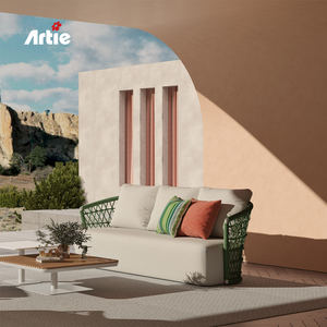 Artie ounge أثاث الفناء المعاصر أريكة ثلاثة أشخاص أثاث حدائق من الألومنيوم - Product Image 1