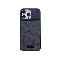 Coque de téléphone portable en cuir noir avec logo personnalisable de haute qualité pour 13 modèles Pro Max Compatibilité étanche antichoc
