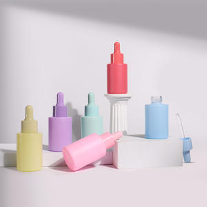 Macaron Color 30 ml botella cuentagotas de vidrio de hombro plano 1 oz botella de suero con caja para Perfume de esencia para el cuidado de la piel - Product Image 2